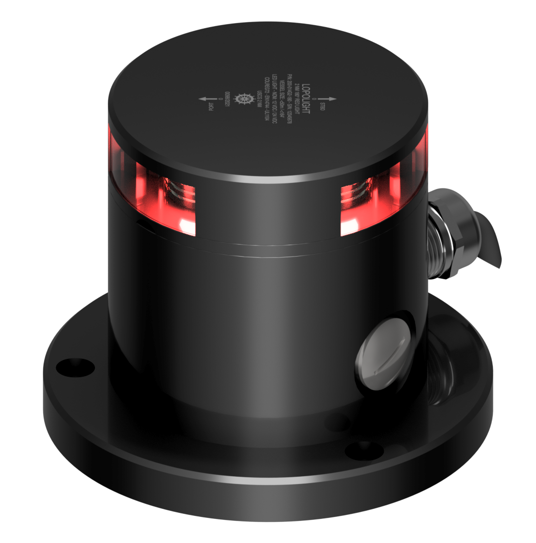 2nm 180° Red, black anodized